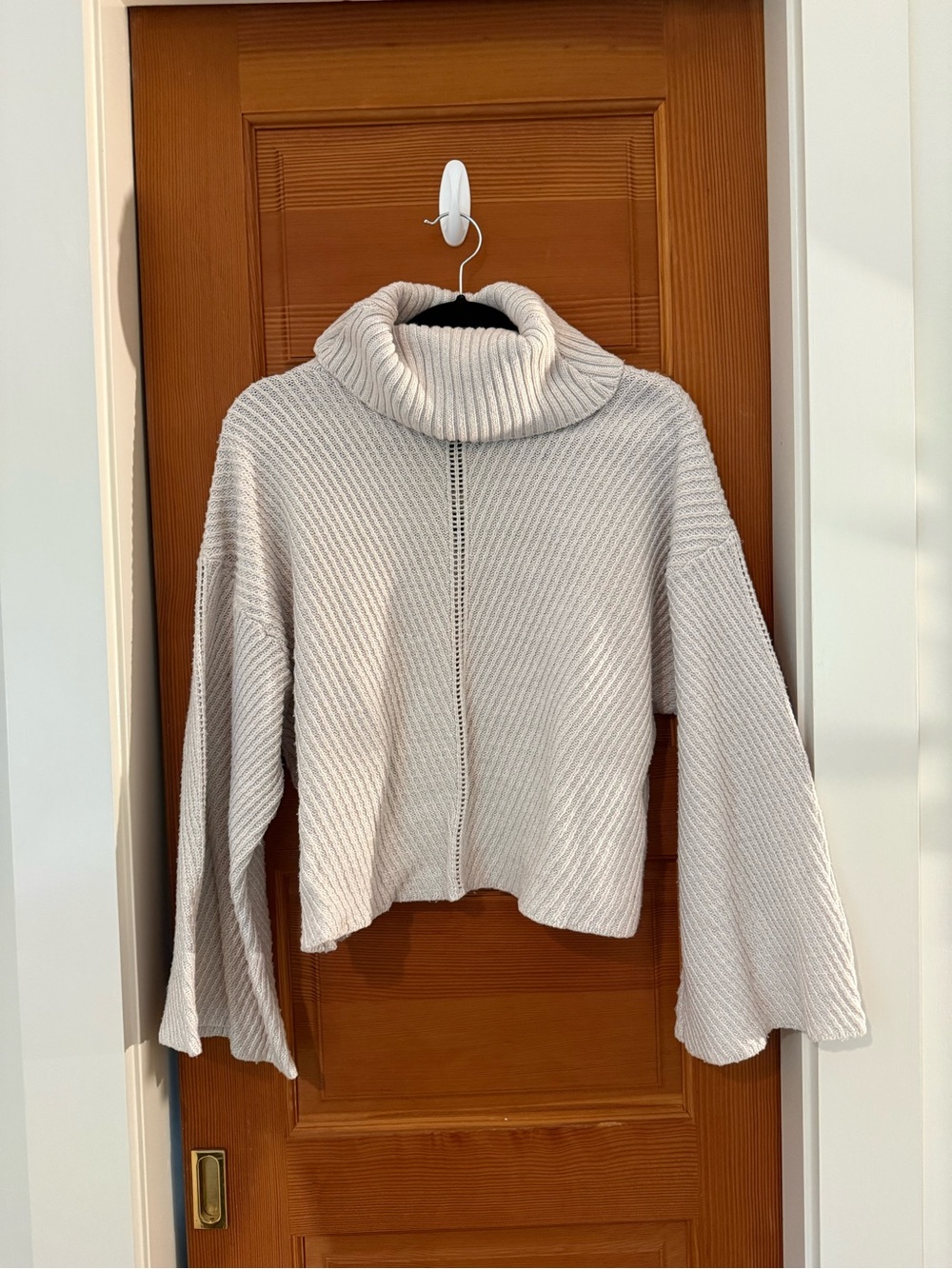 Cupcakes and Cashmere Cream Turtleneck Ribbed Knit Sweater
